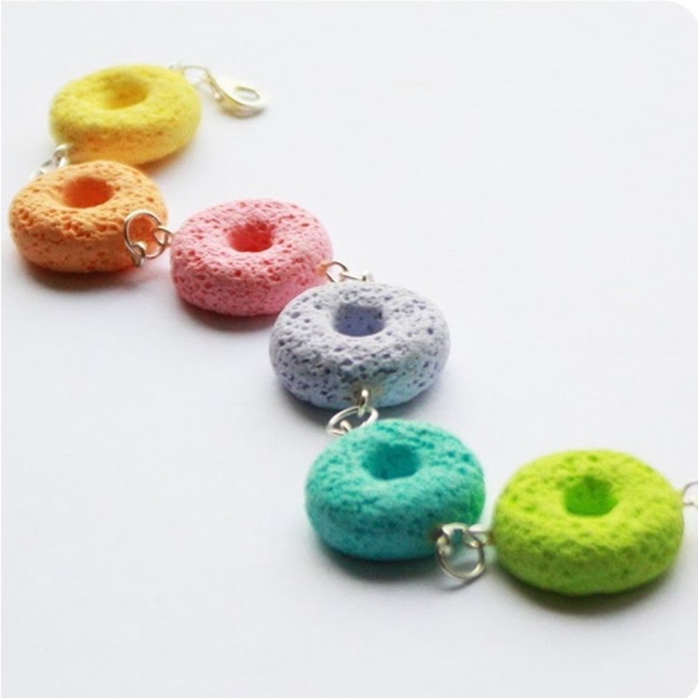 Froot Loops-Inspired Charm Bracelet – Handmade – Size O/S